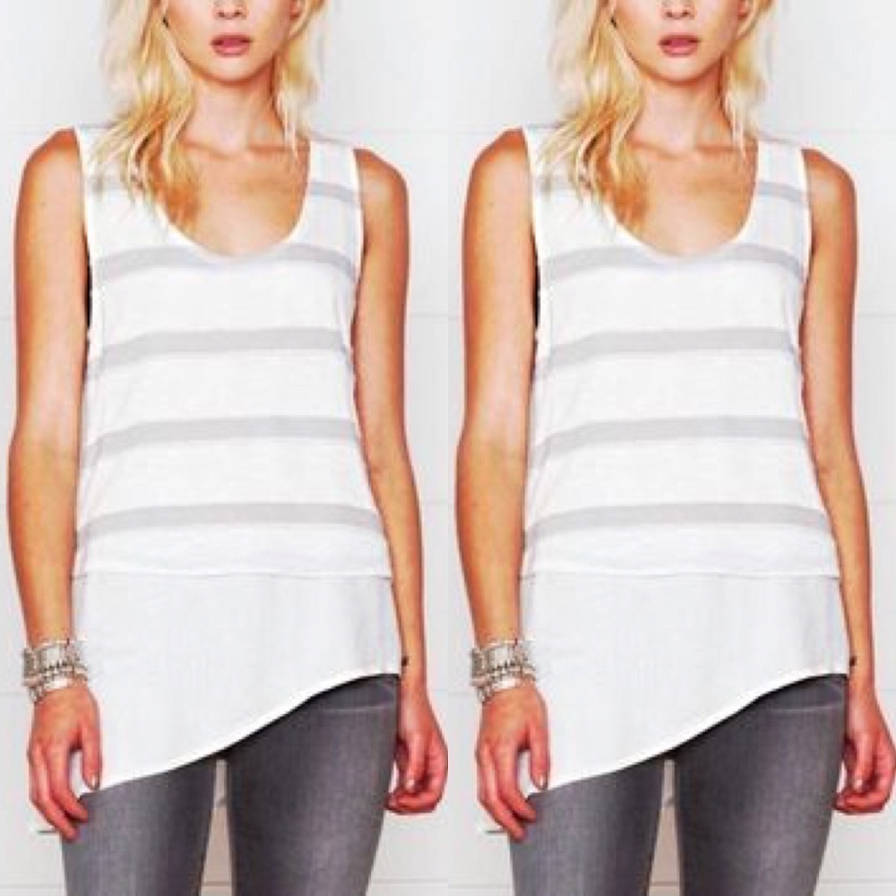 Mickey & Jenny striped layered tank LA Tank
